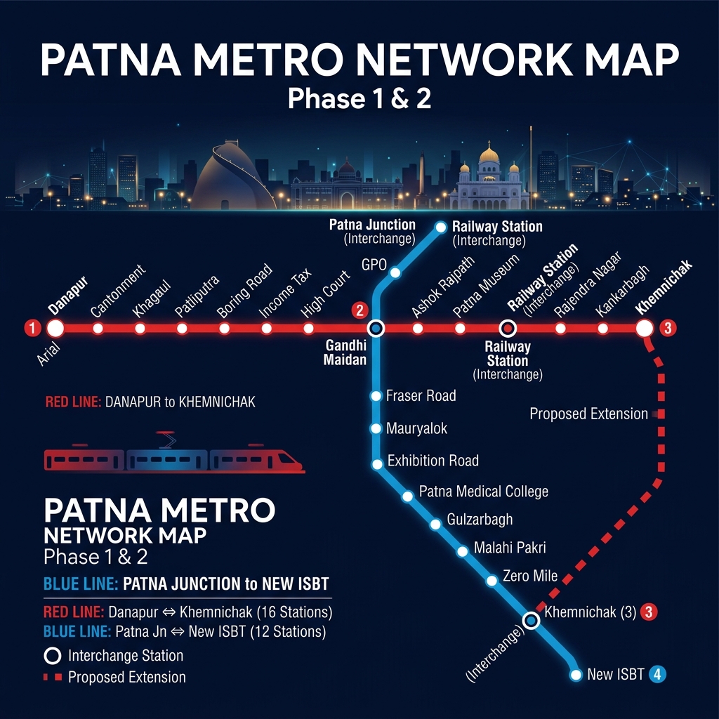 Patna Metro Route Map and Station List (Complete Guide 2026)