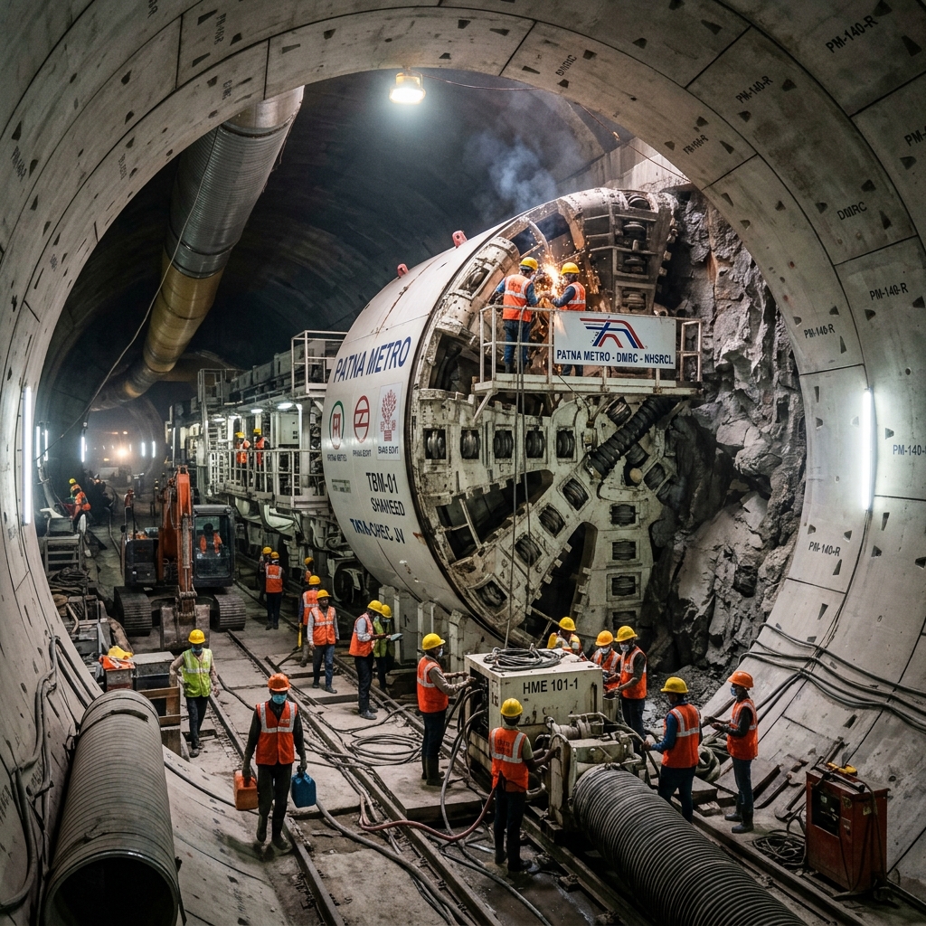 Patna Metro Update: Underground Tunnel Work Nears Completion, Major Progress Across Key City Sections
